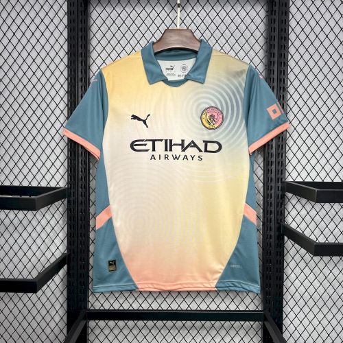 Fan Version Manchester City 2024-2025 Fourth Away Soccer Jersey Man City Football Shirt