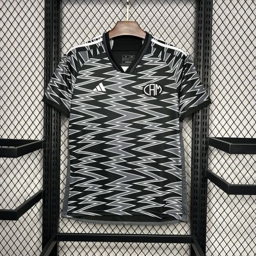 Fan Version 2024-2025 Atletico Mineiro Third Away Black/Grey Soccer Jersey Football Shirt