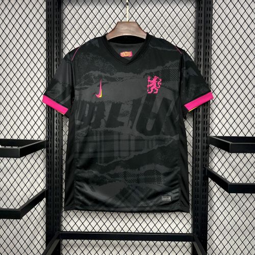 Fan Version 2024-2025 Chelsea Third Away Black Soccer Jersey Football Shirt