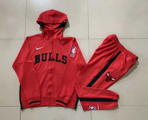 Bulls Red NBA Hoodie Basketball Hoody Sweater Pants