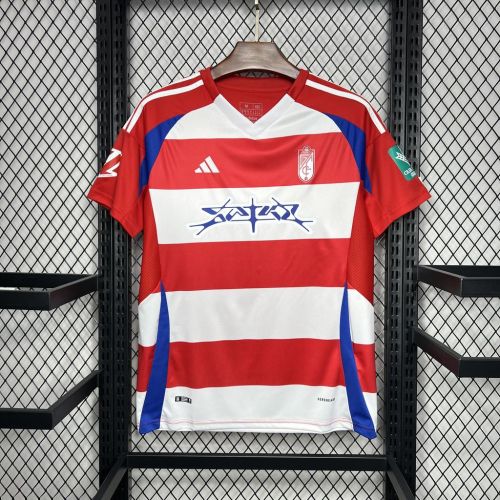 without Sponor Logo Fan Version 2024-2025 Granada Home Soccer Jersey Football Shirt