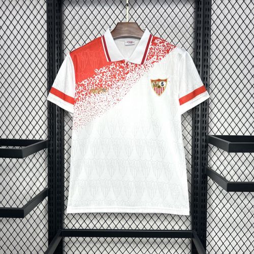 Retro Jersey 1993-1994 Sevilla Home Soccer Jersey Vintage Football Shirt