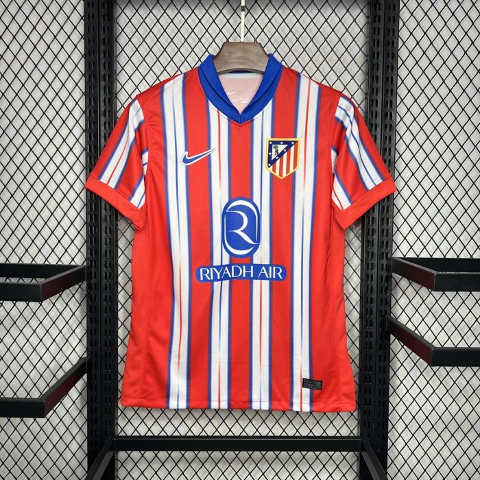 Fan Version 2024-2025 Atletico Madrid Home Soccer Jersey Football Shirt