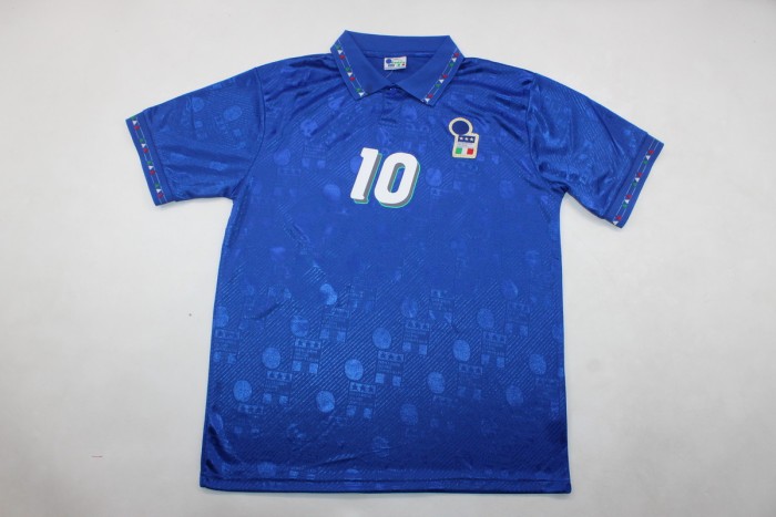 Retro Jersey 1994 Italy R.BAGGIO 10 Home Soccer Jersey Vintage Football Shirt
