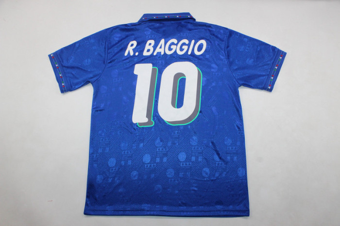 Retro Jersey 1994 Italy R.BAGGIO 10 Home Soccer Jersey Vintage Football Shirt