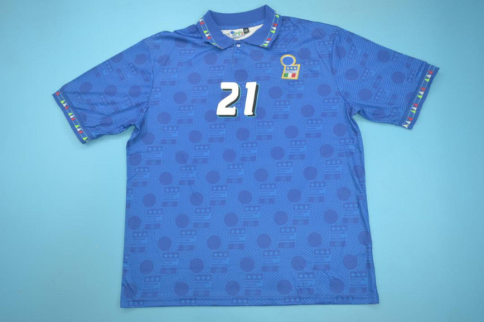 Retro Jersey 1994 Italy ZOLA 21 Home Soccer Jersey Vintage Football Shirt