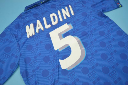 Retro Jersey 1994 Italy MALDINI 5 Home Soccer Jersey Vintage Football Shirt