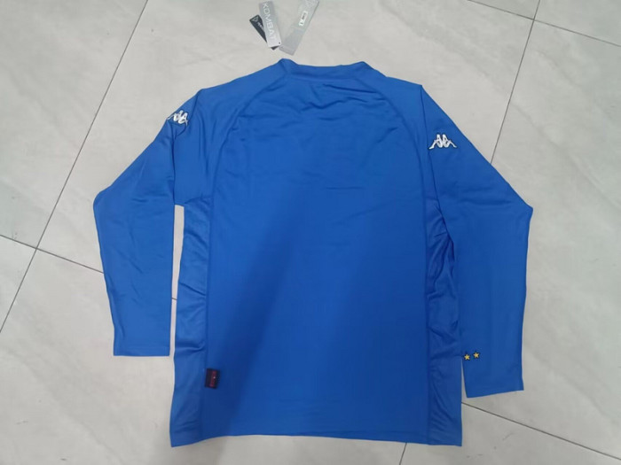 Long Sleeve Retro Jersey 2002 Italy Home Soccer Jersey Vintage Football Shirt