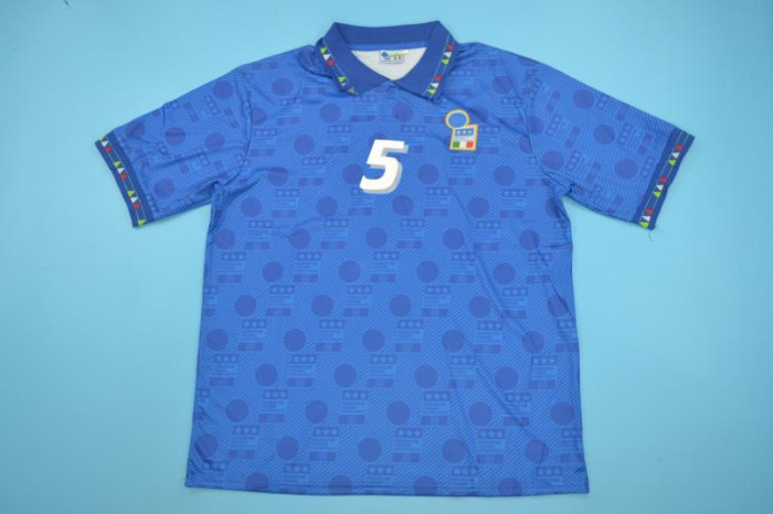 Retro Jersey 1994 Italy MALDINI 5 Home Soccer Jersey Vintage Football Shirt