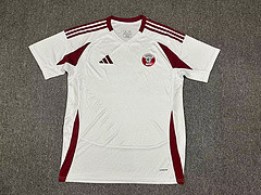 Fan Version 2025 Qatar Away White Soccer Jersey Football Shirt
