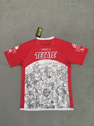 Fans Version 2024-2025 Xolos de Tijuana Red/White Special Edition Soccer Jersey