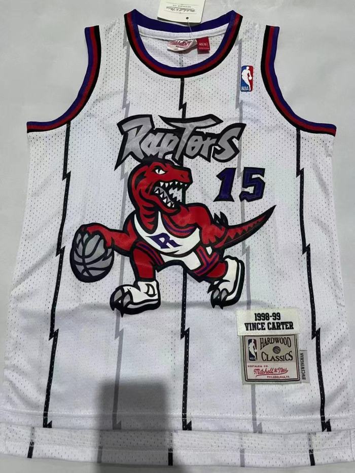 Mitchell&Ness 1998-99 Toronto Raptors 15 CARTER White NBA Jersey Basketball Shirt