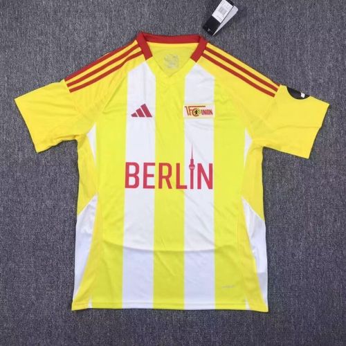 Fans Version 2024-2025 Union Berlin Away Yellow Soccer Jersey Football Shirt
