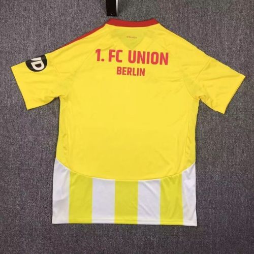 Fans Version 2024-2025 Union Berlin Away Yellow Soccer Jersey Football Shirt