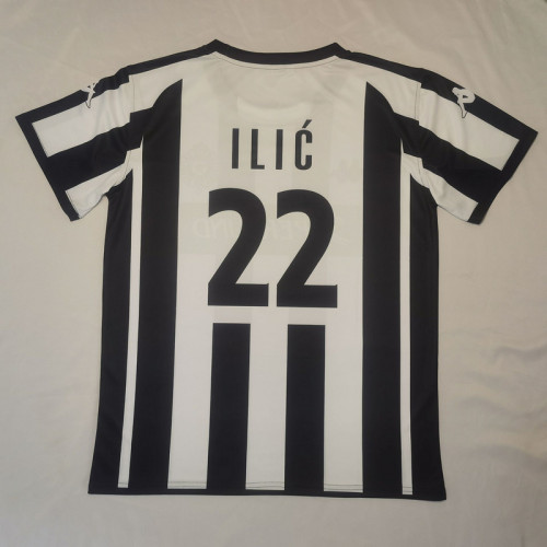 Fan Version 2024-2025 FK Partizan ILIC 22 Black/White Soccer Jersey Football Shirt