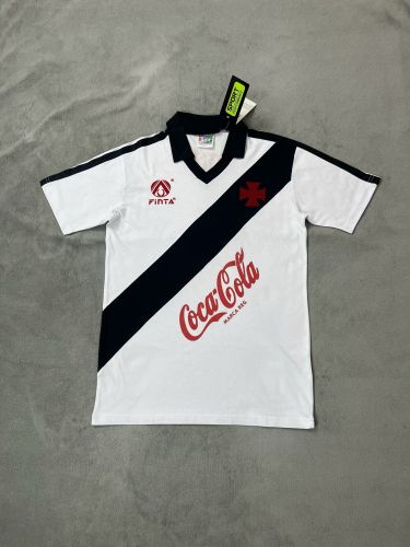 Retro Jersey Vasco Da Gama 2000-2001 Away White Soccer Jersey Vintage Football Shirt