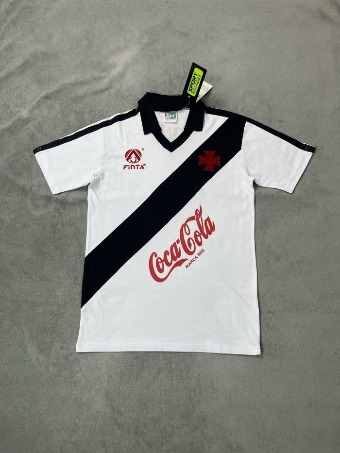 Retro Jersey Vasco Da Gama 2000-2001 Away White Soccer Jersey Vintage Football Shirt