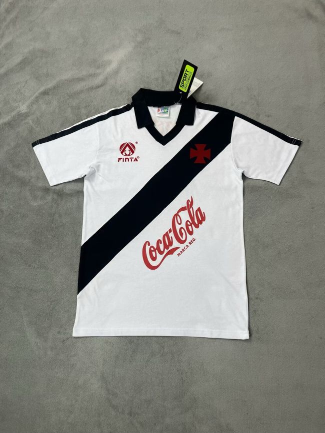 Retro Jersey Vasco Da Gama 2000-2001 Away White Soccer Jersey Vintage Football Shirt