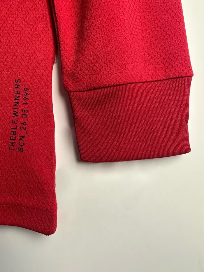 Long Sleeve Retro Jersey 2019-2020 Manchester United Home Soccer Jersey Vintage Football Shirt