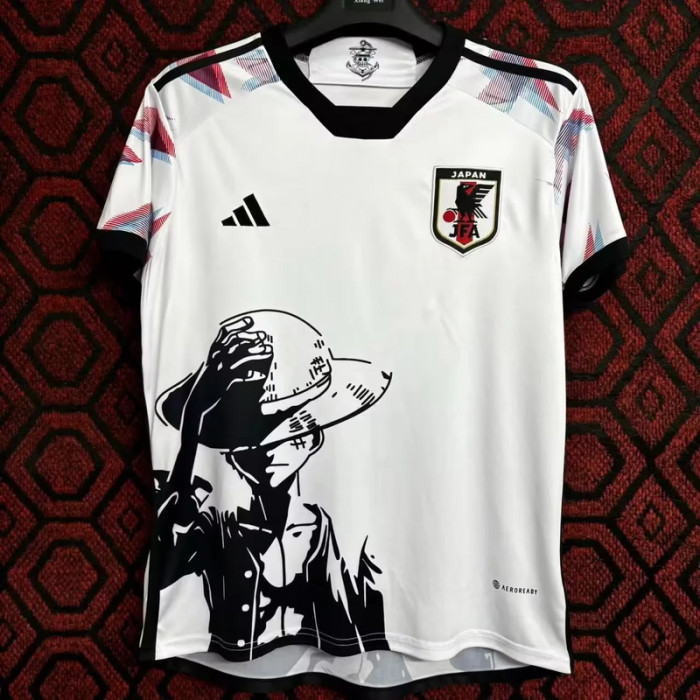 Fan Version Japan 2024 White/Black Comic Version Soccer Jersey Football Shirt