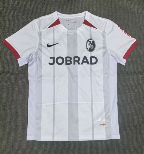 Fan Version 2024-2025 SC Freiburg Away White Soccer Jersey Football Shirt