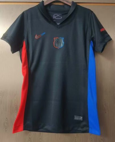 without Sponor Logo Women 2024-2025 Barcelona Away Black Soccer Jersey Girl Football Shirt
