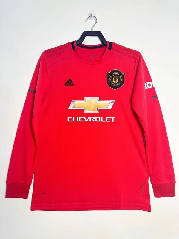 Long Sleeve Retro Jersey 2019-2020 Manchester United Home Soccer Jersey Vintage Football Shirt