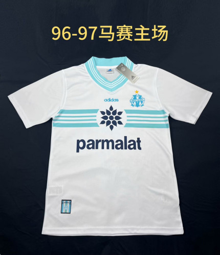 Retro Jersey 1996-1997 Marseille Home Soccer Jersey Vintage Football Shirt