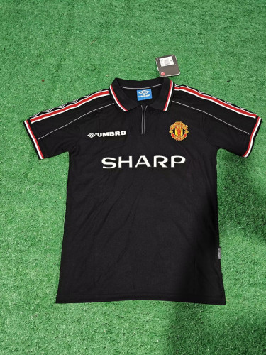 Retro Jersey 1999 Manchester United Black Soccer Jersey Vintage Football Shirt