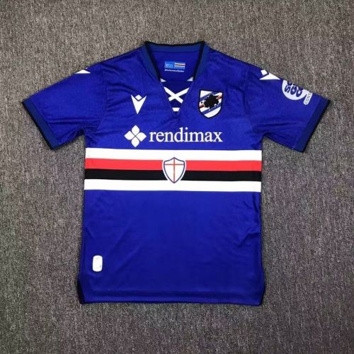 Fans Version 2024-2025 Sampdoria Home Soccer Jersey Football Shirt