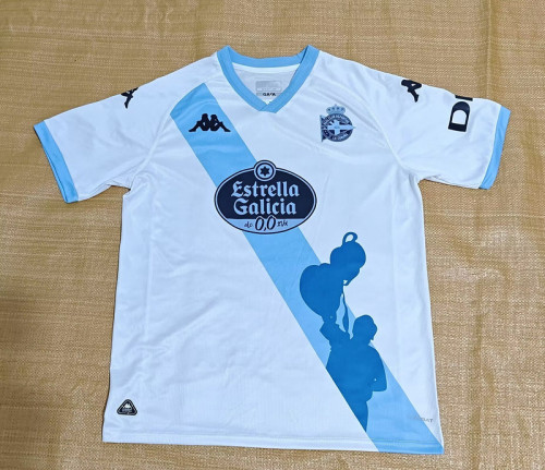 Fan Version 2024-2025 Deportivo La Coruna Away White Soccer Jersey Camisetas de Futbol
