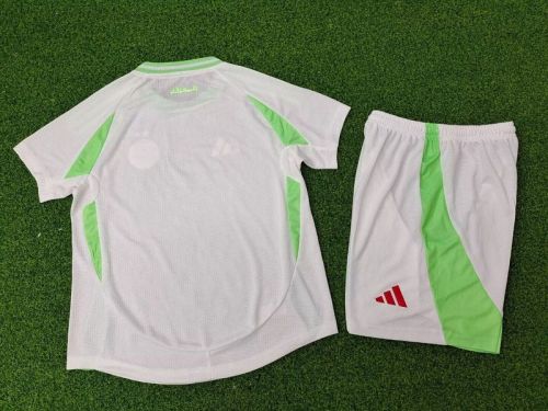 Player Version Youth Uniform Kids Kit 2025 Algeria Home Soccer Jersey Shorts Child Football Set