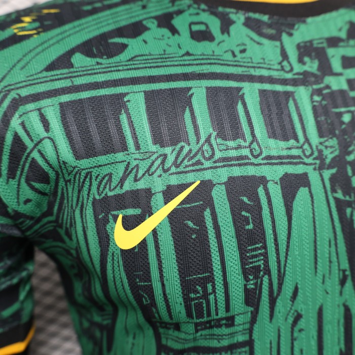 Player Version 2024 Brazil Black/Green Special Edition Soccer Jersey Brasil Football Shirt