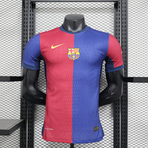 without Sponor Logo Barca Camisetas de Futbol Player Version 2024-2025 Barcelona Home Soccer Jersey