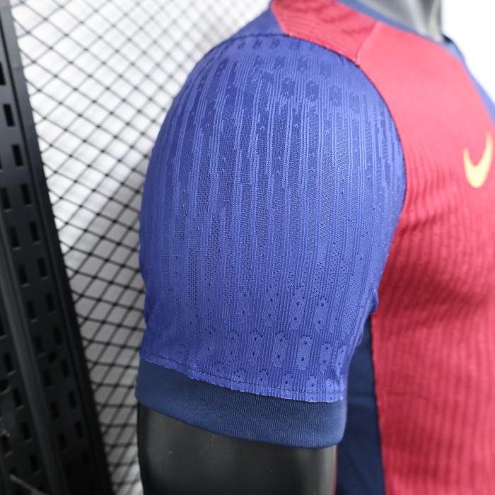 without Sponor Logo Barca Camisetas de Futbol Player Version 2024-2025 Barcelona Home Soccer Jersey