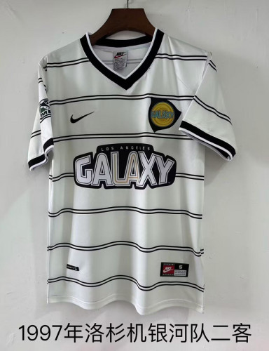 Retro Jersey 1997 Los Angeles Galaxy Third Away White Soccer Jersey Vintage Football Shirt