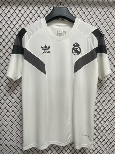 Retro Model 2024-2025 Real Madrid White Soccer Jersey Real Football Shirt