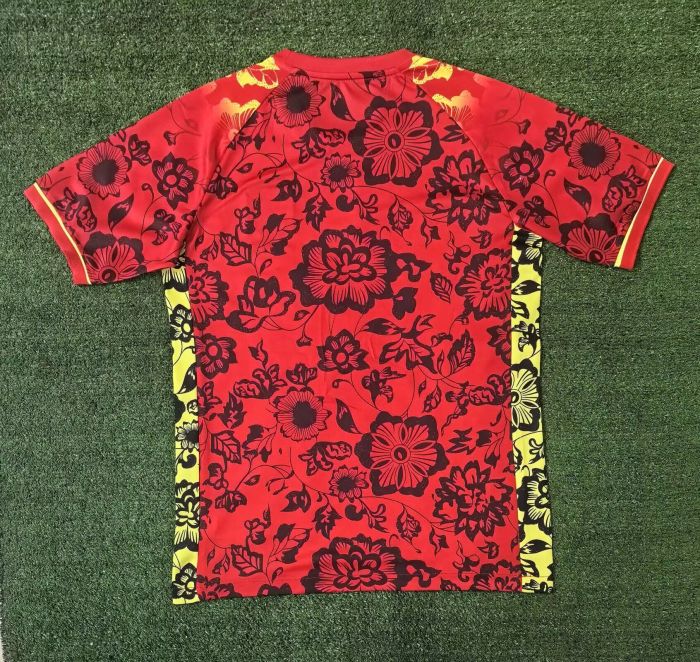 Fan Version Portugal 2025 Red Flower Version Soccer Jersey Football Shirt
