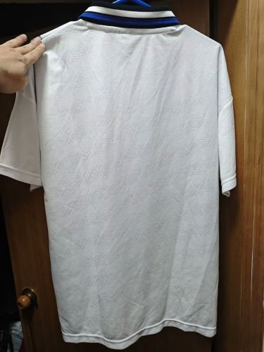 Retro Jersey 1994-1995 Everton Away White Soccer Jersey Vintage Football Shirt