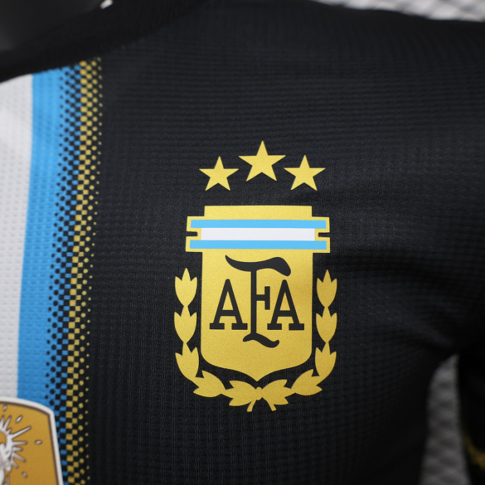 with FIFA Champions Patch Player Version Argentina 2024 Black Special Edition Soccer Jersey Camisetas de Futbol
