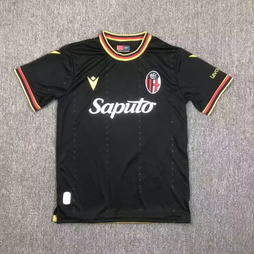 Fan Version 2024-2025 Bologna Third Away Black Soccer Jersey Football Shirt