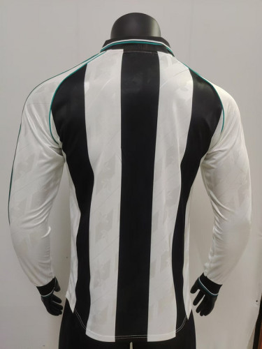 Long Sleeve Retro Model 2024-2025 Newcastle United Home Soccer Jersey Football Shirt