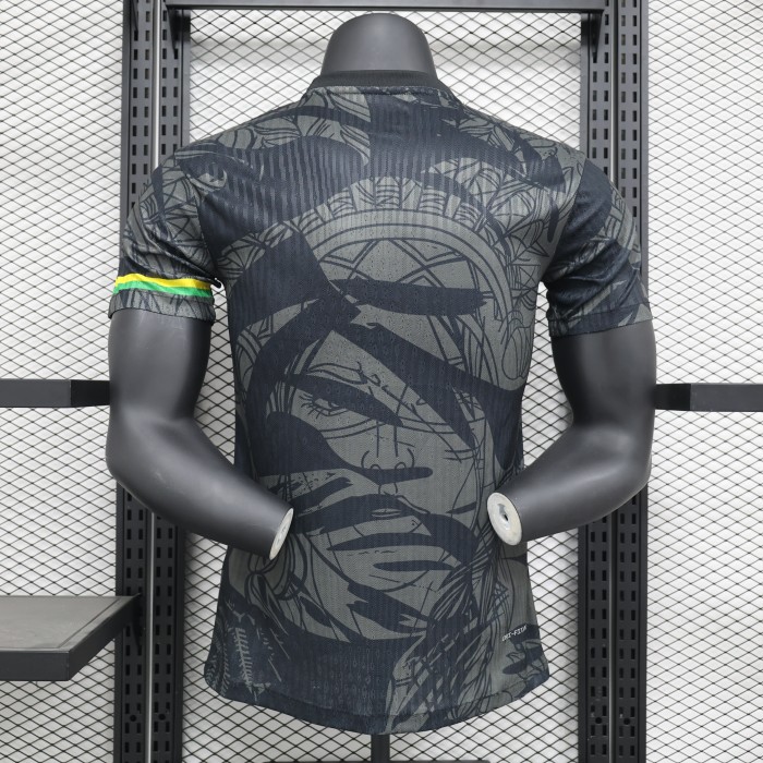 Player Version 2024 Brazil Black Special Edition Soccer Jersey Brasil Football Shirt