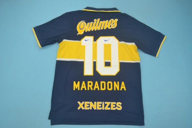 Retro Jersey 1996-1997 Boca Juniors MARADONA 10 Home Soccer Jersey Vintage Football Shirt