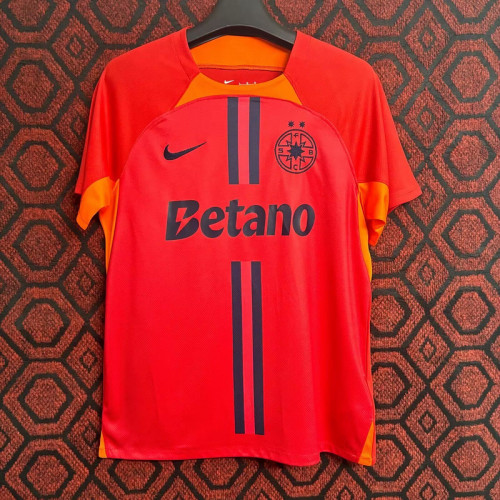 Fan Version 2024-2025 Fotbal Club FCSB Away Red Soccer Jersey Football Shirt