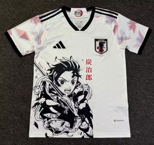Fan Version Japan 2024 White/Colorful Comic Version Soccer Jersey Football Shirt