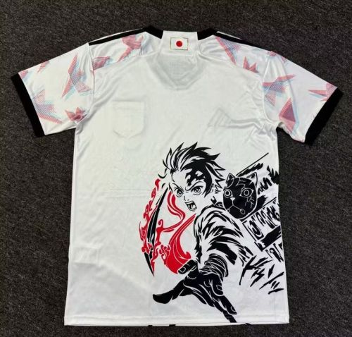 Fan Version Japan 2024 White/Colorful Comic Version Soccer Jersey Football Shirt