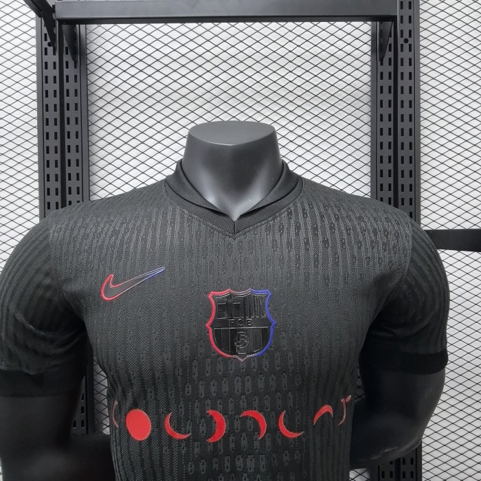 Barca Camisetas de Futbol Player Version 2024-2025 Barcelona Coldplay Away Black Soccer Jersey