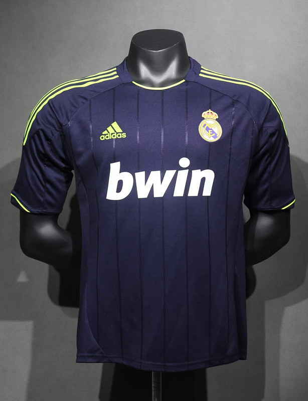 Player Version Retro Jersey 2012-2013 Real Madrid Third Away Dark Blue Soccer Jersey Vintage Real Football Shirt