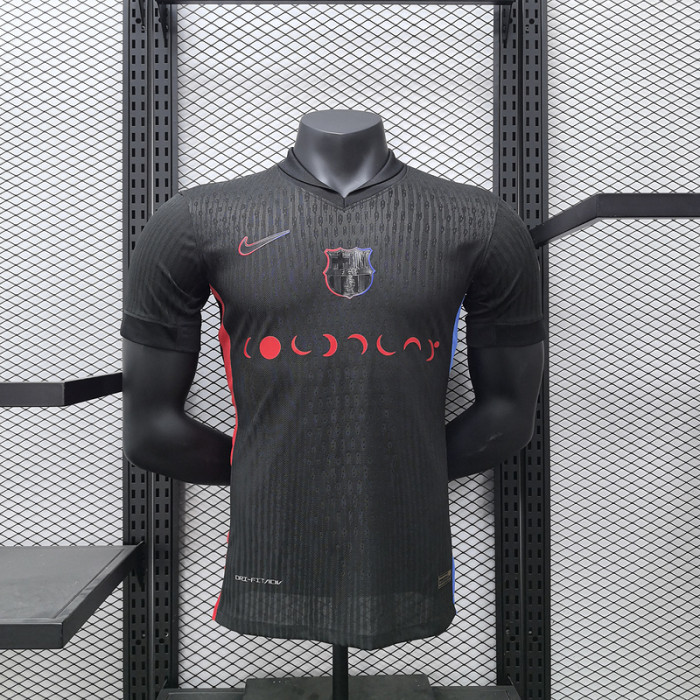 Barca Camisetas de Futbol Player Version 2024-2025 Barcelona Coldplay Away Black Soccer Jersey
